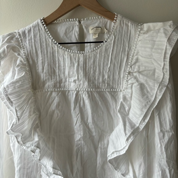 NWT Ted Baker Silais White Double Frill Blouse size TED 6 US 16 - Picture 6 of 11